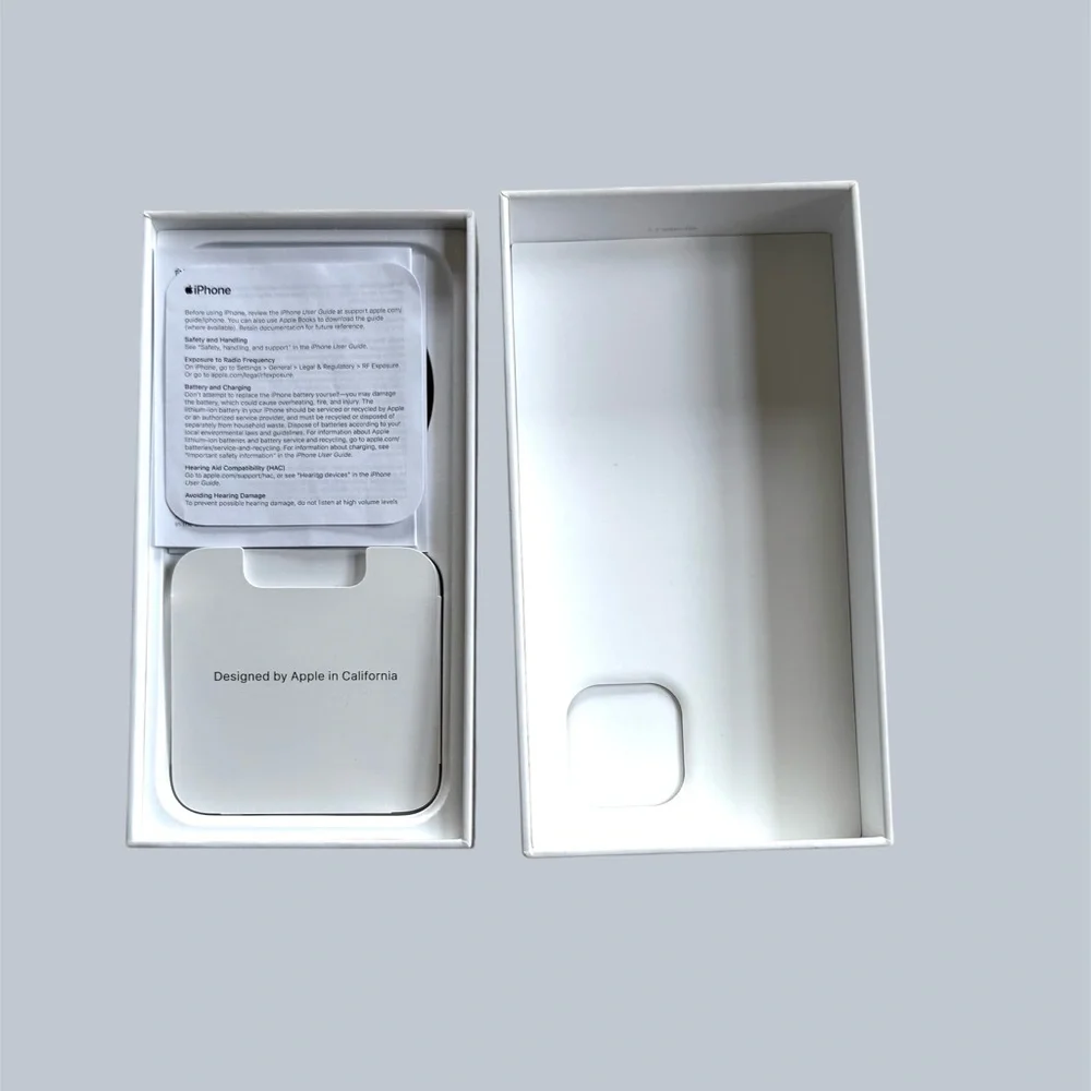 Original IPhone 12 Empty Box and Sim Ejector Tool Sturdy Cardboard Open Box